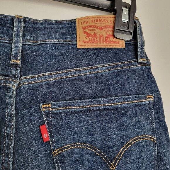 Levi's 721 High Rise Skinny Blue Denim Jeans Pants Size 26 - Picture 9 of 16